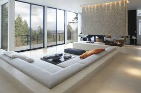 Sunken Sofa Allows The View The Take Center Stage Sunken Living Room Living Room Designs Living Room Remodel