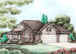 The presence of a garage and outdoor spaces create the convenience of country life. French Country Style House Plans 1763 Square Foot Home 1 Story 3 Bedroom And Country Style House Plans French Country Style Floor Plans Monster House Plans