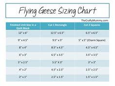 Cutting Charts Flying Geese