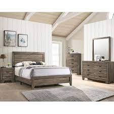 Made of poplar wood, engineered wood, lacquer and covered in high gloss. 7 Piece Queen Size Bedroom Set Furniture Mattress Discount King