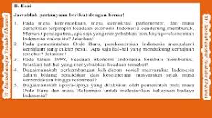 Periode masa demokrasi parlementer (reprensentative democracy) 3. Jawaban Esai Uji Kompetensi Halaman 285 Ips Kelas 9 Bab 4 Masa Kemerdekaan Hingga Masa Reformasi Youtube