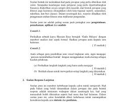 Contoh Soalan Aras Mencipta Pendidikan Islam