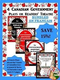 This Bundle Of 4 Canadian Government Plays Or Readers Theatre En Francais Can Serve As An Intro French Teaching Resources Social Studies Lesson French Teacher