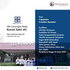 Oleh karena itu, asisten apoteker yang sudah memiliki ijazah. Cakap Interview Lowongan Kerja Rumah Sakit Jih Apoteker Facebook