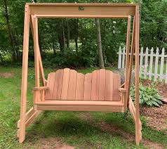 This is my take on the many choices out their for building a hexagon swing with a fire pit in the middle. Stylish Handcrafted Western Red Cedar Hanging Porch Swing