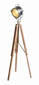The most common 1960s floor lamp material is metal. Culinary Concepts Wooden Tripod Floor Lamp Annabel James