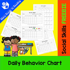 daily behavior chart freebie