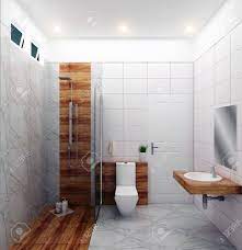Free 3d models » bathroom. Bright Bathroom Design Tiles White Modern Style 3d Rendering Stock Photo Picture And Royalty Free Image Image 110171863