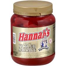 Pickled sausage red hot ready to eat made with chicken, pork and beef pickled. Hannah S Ready To Eat Pickled Sausage 32 Oz Walmart Com Walmart Com