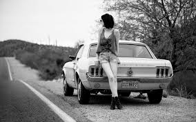 Wallpaper Women Model Black Hair Ford Mustang Sports Car Vintage Car Driving Classic 1920x1200 Px Black And White Monochrome Photography Land Vehicle Automotive Design Automobile Make Luxury Vehicle Antique Car Rallying