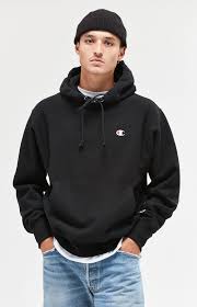 Black And Red Champion Hoodie Champion Mini C Reverse Weave Pullover Hoodie At Pacsun Com Hoodies Pullover Hoodie Black Champion Hoodie