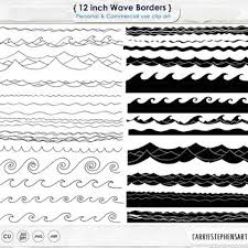 Black And White Ocean Wave Pattern Wave Border Clip Art Water Clipart Border Images Summer Beach Ocean Sea Clip Art Borders Clip Art Silhouette Clip Art