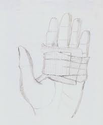 If you are treating a hand wound or burn, rinse the affected area and apply a sterile gauze dressing before wrapping. Hand In Bandage My Journey Of Learning To Draw