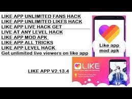 Likes and followers for likee app. Like App Mod Apk Unlimited Fans Unlimited Likes Get Live At Any Level Get Live Viewers 1k 2k Youtube