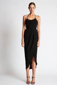 Core Lace Up Cowl Maxi Black Cocktail Dresses Shona Joy Dresses Ruched Maxi Dress Wrap Dress Bridesmaid