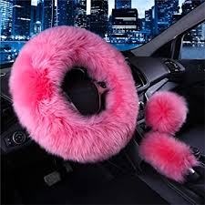 Valleycomfy winter warm faux wool steering wheel cover with handbrake cover gear shift cover set universal 15 inch 1 set 3 pcs, pink 4.0 out of 5 stars 6,355 1 offer from $12.99 Amazon Com 3pcs Fuzzy Steering Wheel Cover Fluffy Pure Australia Sheepskin Wool Universal Size 14 15 16 Fluffy Handbrake Cover Gear Shift Cover Set Super Soft Non Slip Durable Pink Automotive