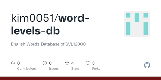 word-levels-db/word-levels.csv at master · kim0051/word-levels-db · GitHub