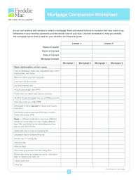 Fill In The Blank Chart To Compare Loan Mortgagr Fill