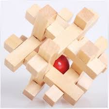 This is a super fun and intriguing, handcrafted wooden version of a puzzle that is typically seen made out of plastic. Square Wooden Pull Apart Iq Puzzle With A Red Ball Inside Wish