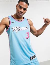Miami heat's bam adebayo enjoying olympic experience. Nike Basketball Miami Heat Dwayne Wade Nba Swingman Vest In Blue Asos