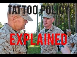 Our tattoo policy over the years has attempted to balance. The Marine Corps Officer Tattoo Policy Explained Youtube