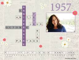 Invitation Mots Croises Anniversaire Invitation Anniversaire 60 Ans Anniversaire Invitation