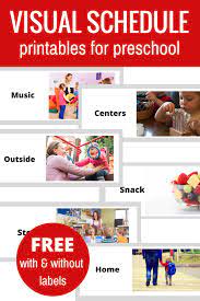 There are many benefits to using a visual schedule at home, or in the classroom, with your children. Printable Visual Schedule For Preschool Visual Schedule Preschool Preschool Schedule Preschool Lessons