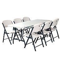 Lifetime Combo 6 Commercial Grade Folding Table And 6 Folding Chairs Select Color Sam S Club Folding Table Table And Chair Sets Table And Chairs