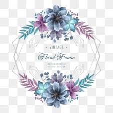 Blue Title In 2020 Watercolor Flowers Flower Frame Floral Watercolor