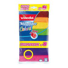 Realizzati in diversi colori per distinguerli facilmente in base. Vileda Panni Colors Microfibre 8pz Galleria Della Casa Online