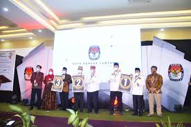 Pengundian Nomor Urut Pasangan Calon Walikota Wakil Walikota Bandar Lampung Bintangpost Com