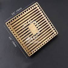 Miseno 48 pattern grate linear shower drain. Luxury Gold Antique Bronze Odor Removal Square Shower Drain