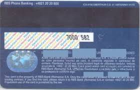 Rbs bank account number, including leading zeros. Bank Card Rbs Royal Bank Of Scotland Rbs Romania Col Ro Mc 0246 01