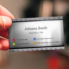 Affordable custom business card designs. Stylish Platinum Look Professional Customizable Business Card