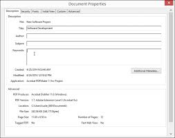 Add Metadata To A Pdf In Acrobat Instructions And Video Lesson Training Tutorial Software Projects Lesson
