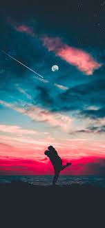 Kiss In The Night Wallpaper Iphone Android Background Followme Romantic Wallpaper Love Wallpapers Romantic Sunset Pictures