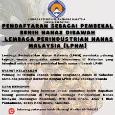 Telah dibuka peluang jawatan kosong kepada warganegara malaysia untuk bekerja di syarikat besar tersohor creative. Lembaga Perindustrian Nanas Malaysia Negeri Kelantan Posts Facebook