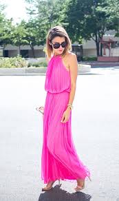 Pink Pleated Maxi What To Wear To A Day Wedding Hello Fashion Pink Pleated Dress Fashion Pink Maxi Dress