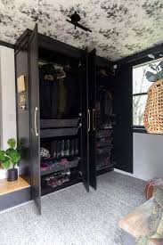 Floral Modern Mudroom With Black Wardrobes Ikea Pax Wardrobe Pax Wardrobe Ikea Pax