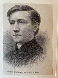 Bishop Denis M. Bradley New Hampshire 1884 Harper's Weekly Sketch Print  RARE!