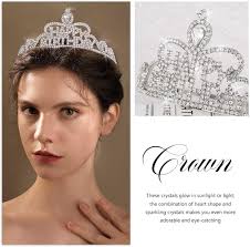 Amazon.com: Yean Happy Birthday Tiara Crown Silver Rhinestone Princess  Crowns Crystal Bridal Tiara Headband with Sash for Women (Silver) : Beauty  & Personal Care