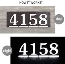 Homidea Backlit Led House Numbers Light Up House Numbers Personalized Lighted Address Signs For Houses Illuminated House Numbers Address Light Numbers For Houses Extension Cord Optional Amazon Com