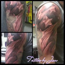 Black And Grey American Flag Tattoo Sleeve Black And Grey American Flag Tattoo Feel Free To Share But Please Give Credit Where Credit Is Due C Jenu American Flag Tattoo Half Sleeve Tattoo Flag Tattoo