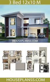 House Design Idea 12x10 With 3 Bedrooms Home Ideassearch Arsitektur Arsitektur Rumah Denah Desain Rumah