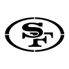 San francisco 49ers, nfl, decal, black and white, text #19082228. 1