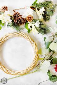 And the biggest deal breaker is actually the cost of everything.… Diy Winter Wreath Easy Dollar Store Wreath Sprinkle Some Fun