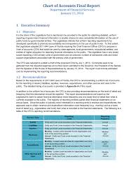 Chart Of Accounts Final Report 1 Executive Summary January