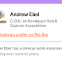 Profile Picture of Andrew Ebel - C.O.O. at Goodguys Rod & Custom Association | The Org (@theorg.com) on Google