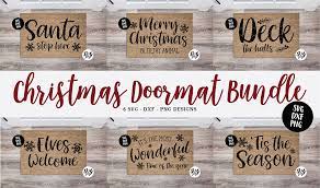 Download Christmas Doormat Bundle Welcome Mat Svg Dxf Png 6 Designs By Svgfox Thehungryjpeg Com