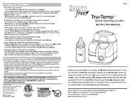 Manual Born Free Tru Temp Bottle Warmer